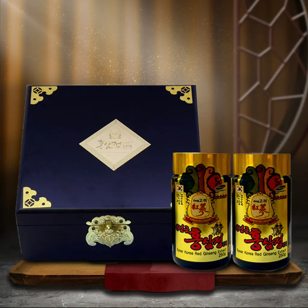 Cao Hồng Sâm Kanghwa Hàn Quốc 6 Năm Tuổi Hộp Gỗ 2 Lọ x 250g