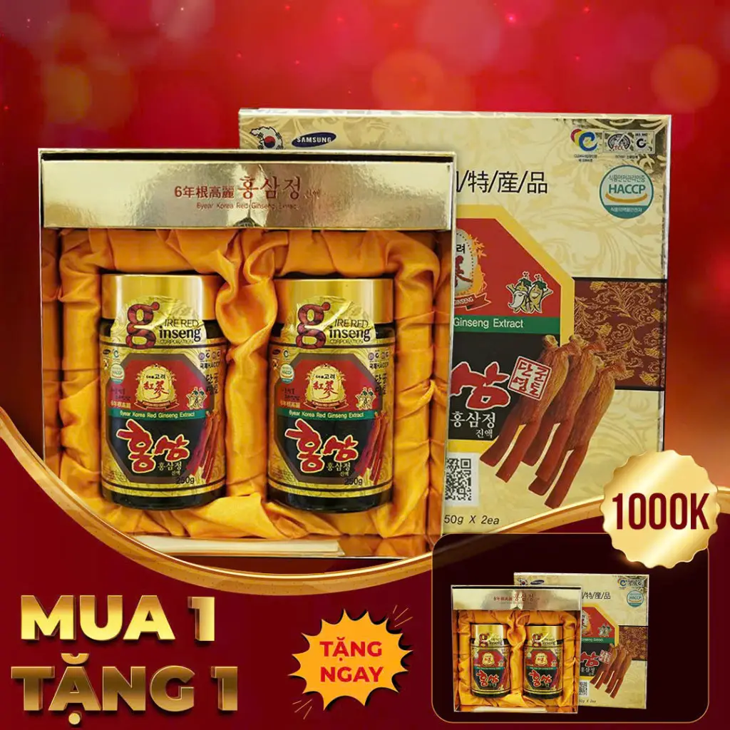 Cao Hồng Sâm Kanghwa Hàn Quốc 6 Năm Tuổi Hộp 2 Lọ x 250g