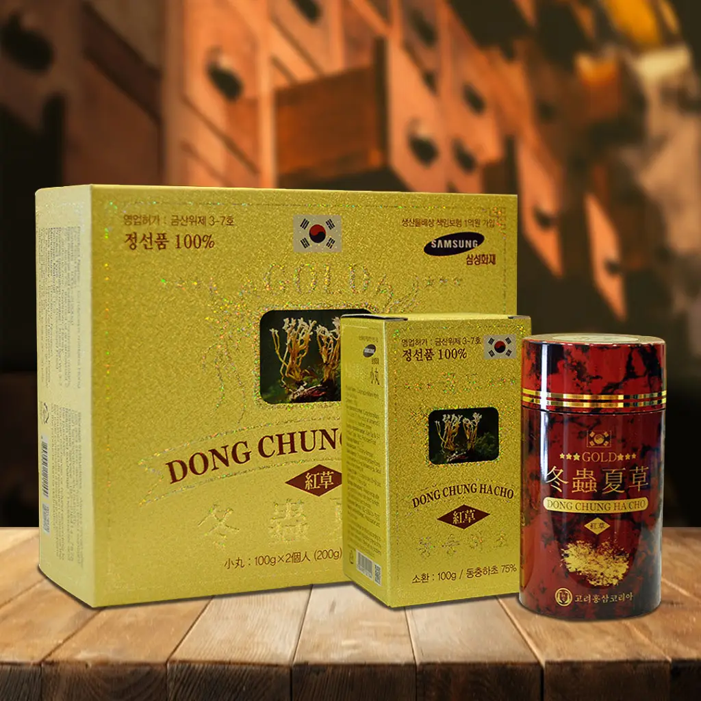 Đông Trùng Hạ Thảo Viên Hoàn Gold Hàn Quốc Hộp 100 Viên