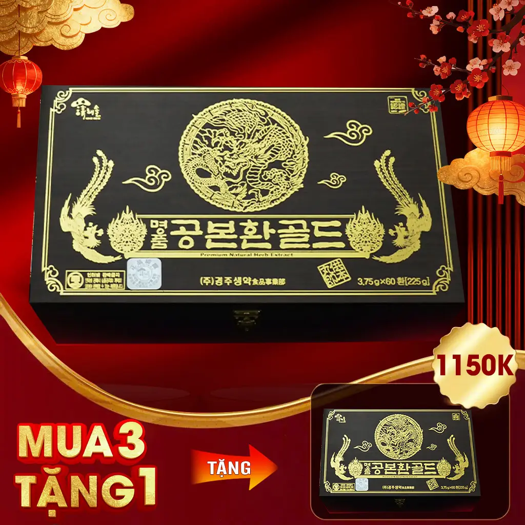 Đông Trùng Hạ Thảo Hàn Quốc Hộp Gỗ 60 viên D023