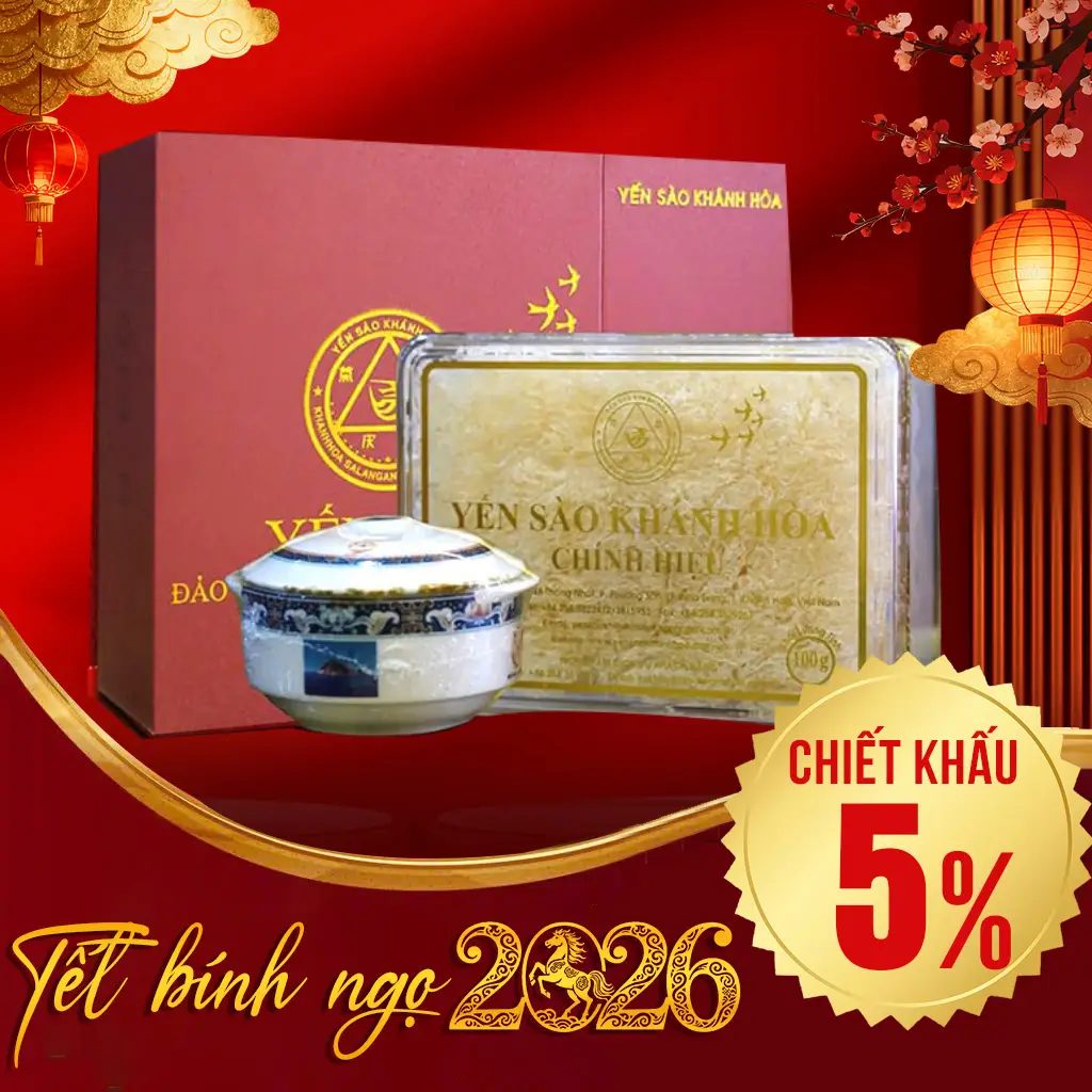 Yến Đảo Thiên Nhiên Tinh Chế Khánh Hòa Hộp Quà Tặng 50g