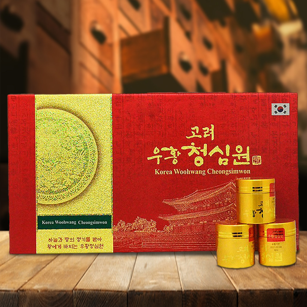 Ngưu Hoàng Thanh Tâm Hàn Quốc Bao Bì Giấy Hộp 10 Viên