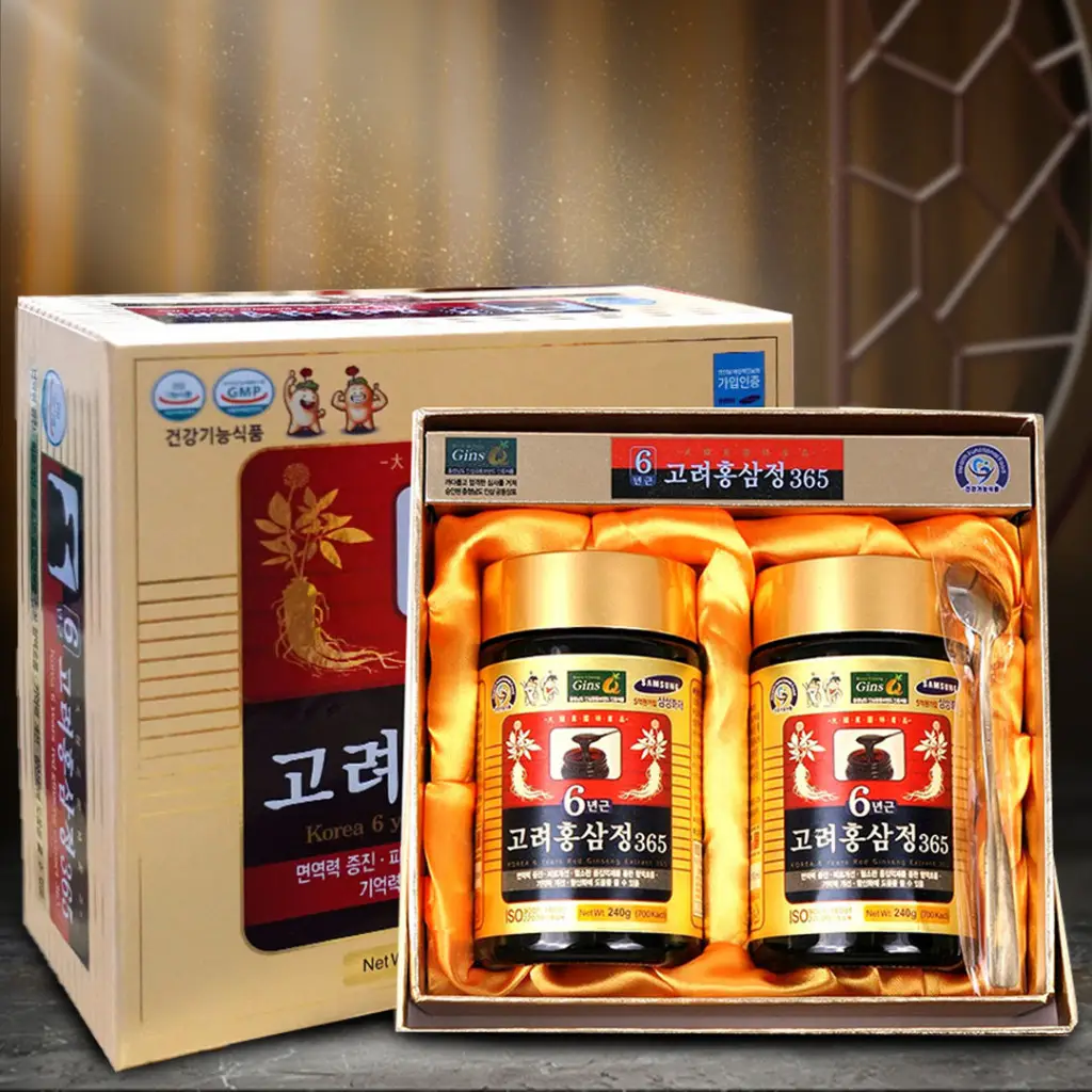 Cao Hồng Sâm 365 Hàn Quốc 6 Năm Tuổi Hộp 2 Lọ x 240g